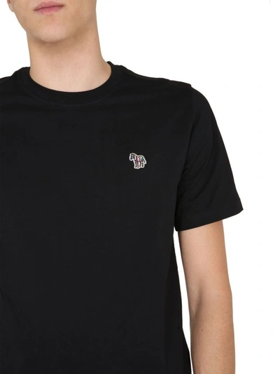 Shop Ps By Paul Smith Men's Black Cotton T-shirt