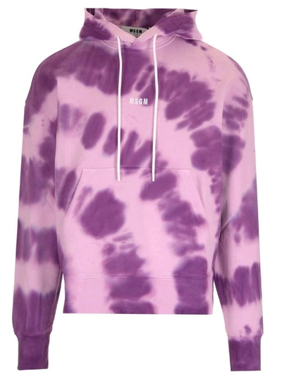 Shop Msgm Men's Purple Other Materials Sweatshirt