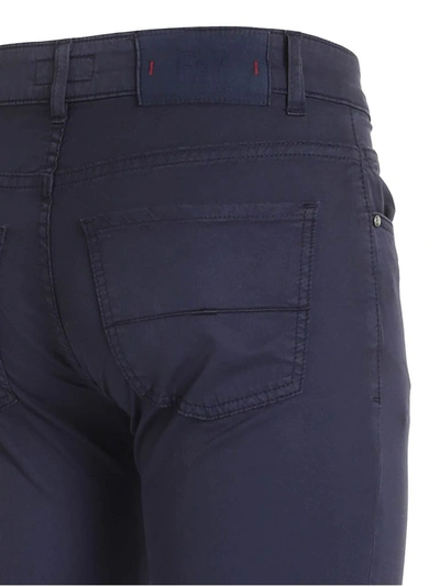 Shop Fay Men's Blue Cotton Pants