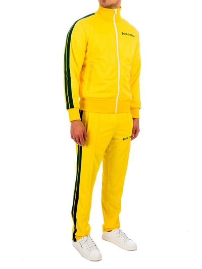 Shop Palm Angels Men's Yellow Polyester Joggers