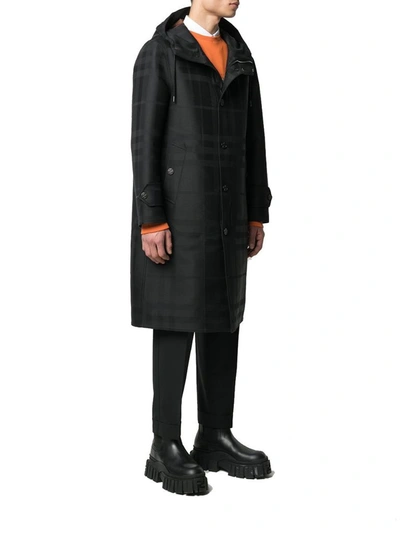 Shop Burberry Men's Black Cotton Outerwear Jacket