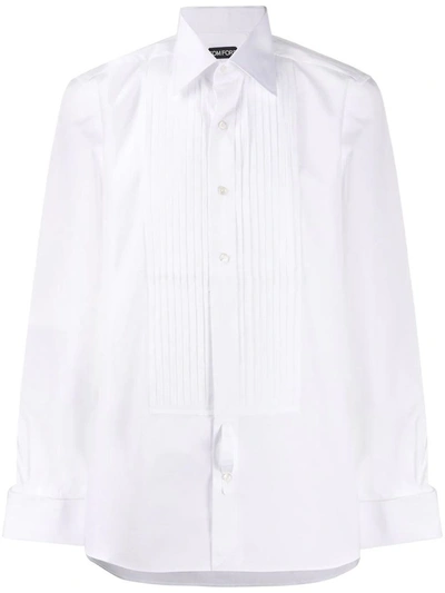 Shop Tom Ford Men's White Cotton Shirt