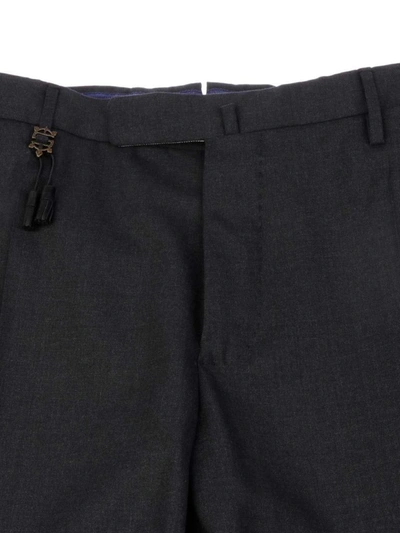 Shop Incotex Men's Black Wool Pants