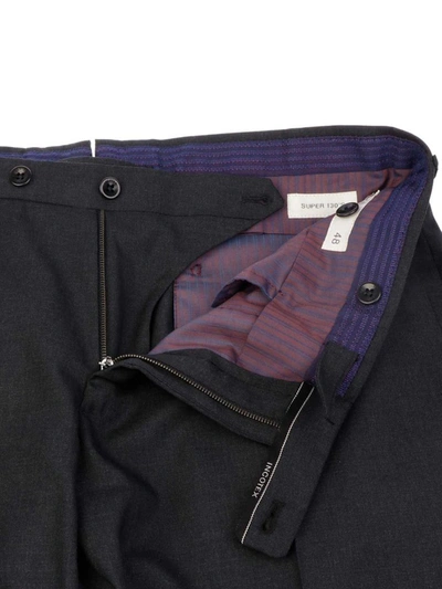Shop Incotex Men's Black Wool Pants