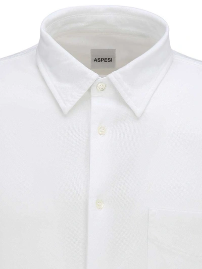 Aspesi Chest Pocketed Buttoned Shirt In White
