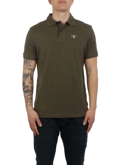 Shop Barbour Men's Green Cotton Polo Shirt