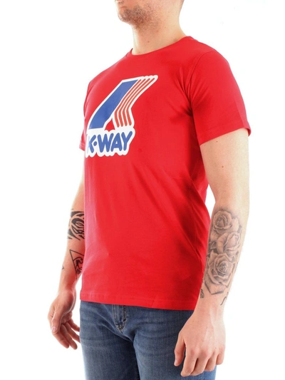 Shop K-way Men's Red Cotton T-shirt