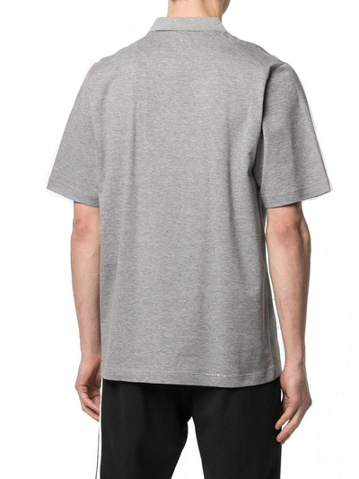 Shop Adidas Y-3 Yohji Yamamoto Men's Grey Cotton Polo Shirt
