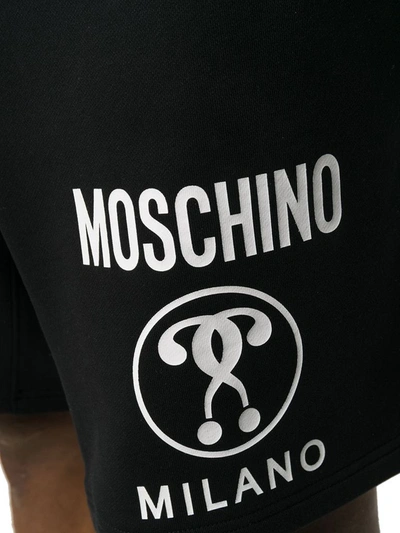Shop Moschino Men's Black Cotton Shorts