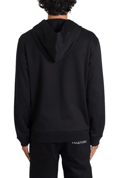 Shop Valentino Men's Black Cotton Sweatshirt