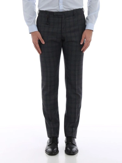 Shop Incotex Men's Grey Wool Pants