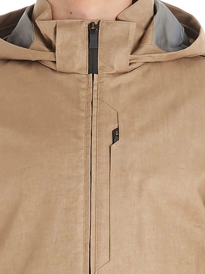 Shop Herno Men's Beige Linen Outerwear Jacket