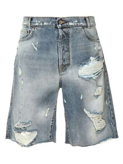 Shop Buscemi Men's Grey Cotton Shorts