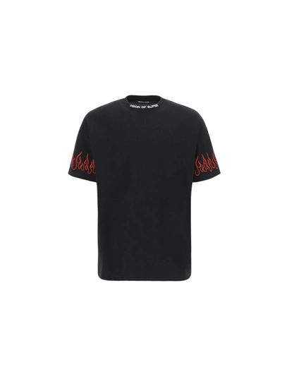 Shop Vision Of Super Men's Black Other Materials T-shirt