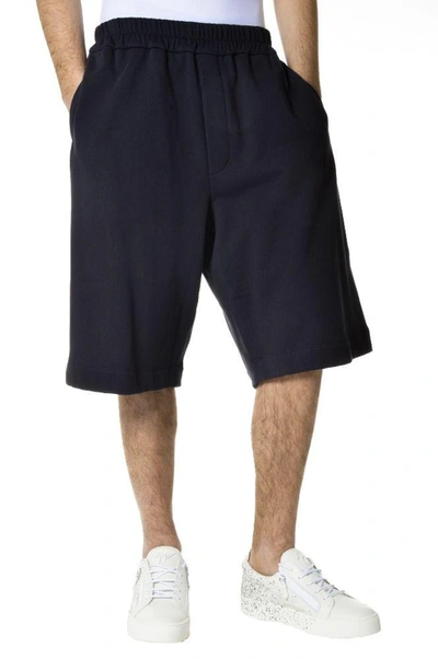 Shop Jil Sander Men's Blue Cotton Shorts