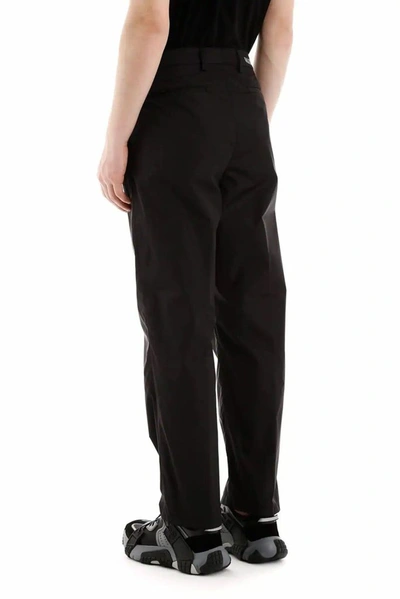 Shop Valentino Men's Black Polyamide Pants