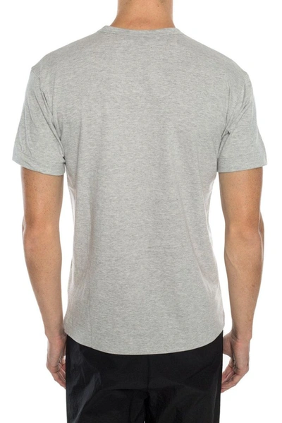Shop Comme Des Garçons Play Men's Grey Cotton T-shirt