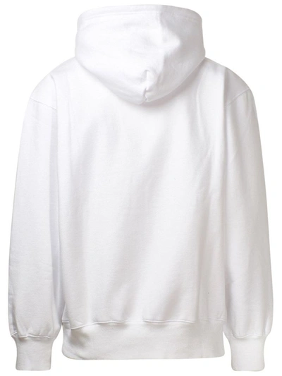 Shop Telfar Men's White Cotton Sweatshirt