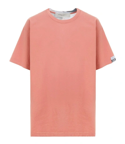 Shop Golden Goose Men's Pink Cotton T-shirt
