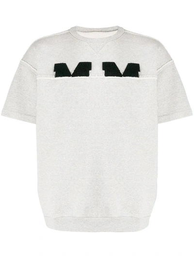 Shop Maison Margiela Men's Grey Cotton Sweatshirt