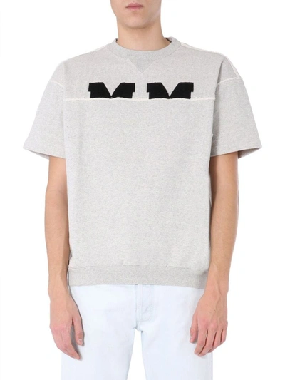 Shop Maison Margiela Men's Grey Cotton Sweatshirt