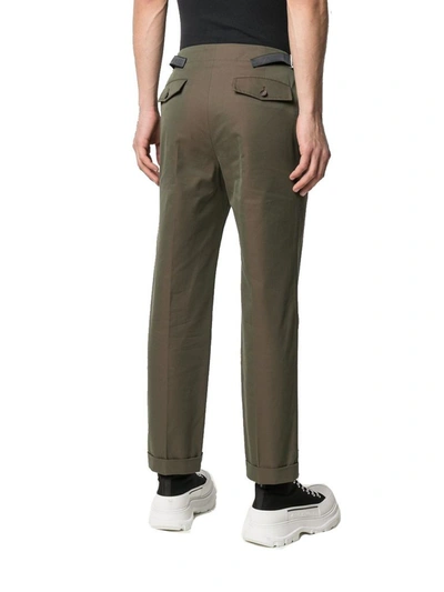 Shop Alexander Mcqueen Men's Green Cotton Pants
