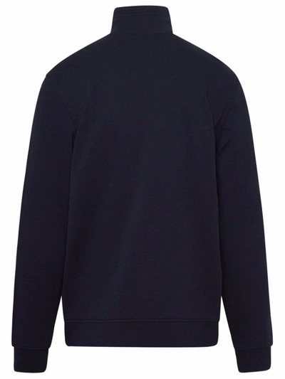 Shop Woolrich Men's Blue Cotton Sweatshirt