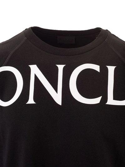 Shop Moncler Men's Black Cotton T-shirt
