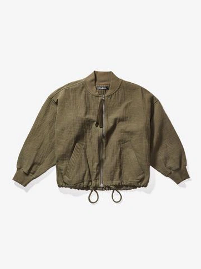 Shop Ss20 Womens Double Weave Bomber Stone Green