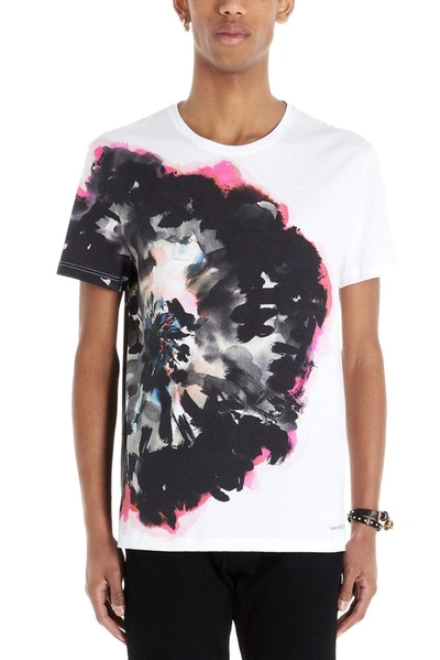 Shop Alexander Mcqueen Men's White Cotton T-shirt