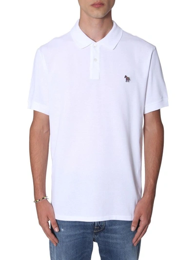 Shop Ps By Paul Smith Men's White Cotton Polo Shirt