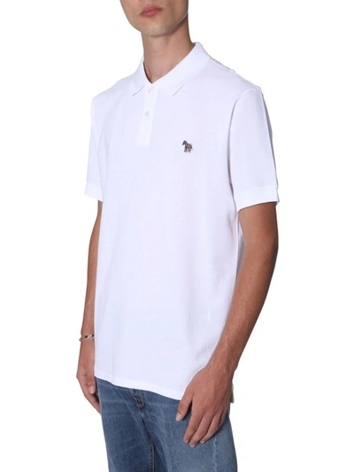 Shop Ps By Paul Smith Men's White Cotton Polo Shirt