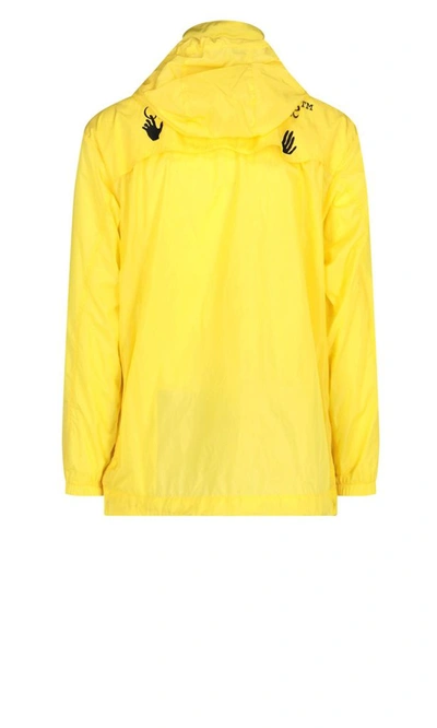 Shop Off-white Men's Yellow Polyamide Outerwear Jacket