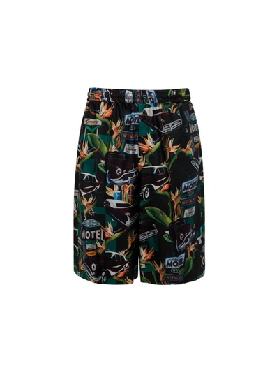 Givenchy Printed Bermuda Shorts In Black