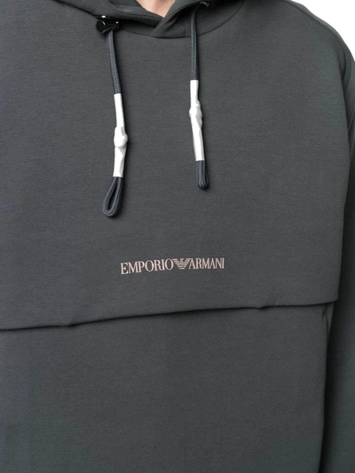 Shop Emporio Armani Men's Grey Cotton Sweatshirt
