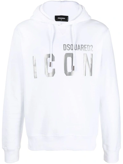 Shop Dsquared2 Men's White Cotton Sweatshirt