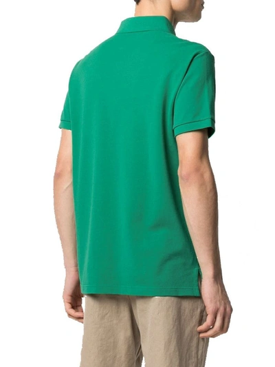 Shop Etro Men's Green Cotton Polo Shirt