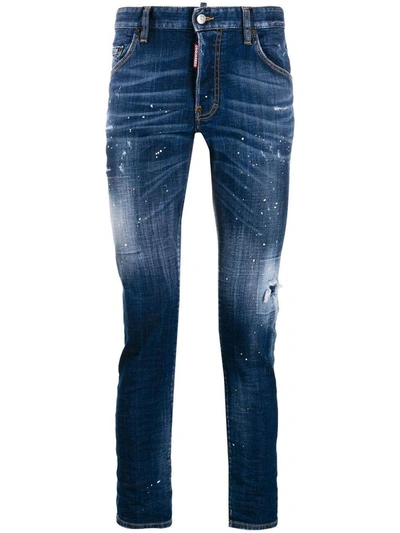 Shop Dsquared2 Men's Blue Cotton Jeans