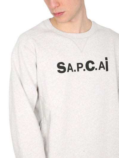 Shop Apc A.p.c. Men's Grey Cotton Sweatshirt