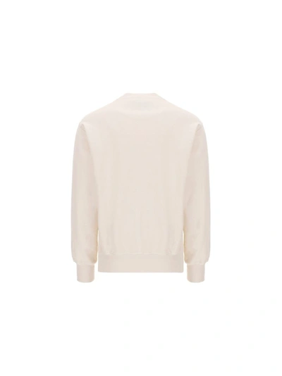 Shop Prada Men's White Cotton Sweatshirt