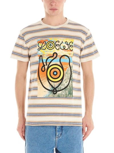 Shop Loewe Men's Multicolor Cotton T-shirt