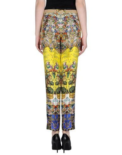 Shop Roberto Cavalli Casual Pants In Yellow