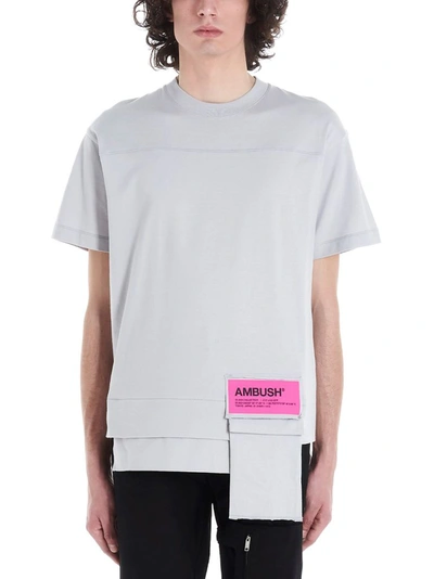 Shop Ambush Men's Grey Cotton T-shirt