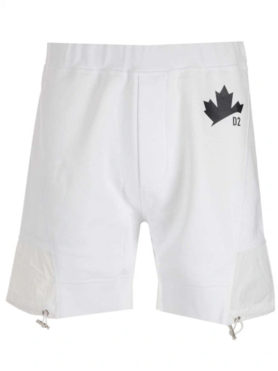 Shop Dsquared2 Men's White Cotton Shorts