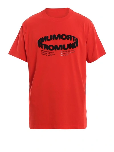 Shop Marcelo Burlon County Of Milan Marcelo Burlon Men's Red Cotton T-shirt