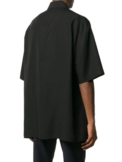 Shop Valentino Men's Black Viscose Shirt