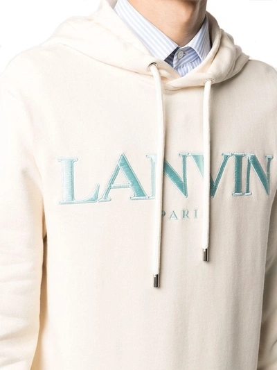 Shop Lanvin Men's Beige Cotton Sweatshirt