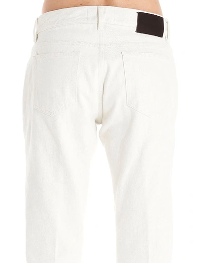 Shop Ermenegildo Zegna Men's White Cotton Jeans