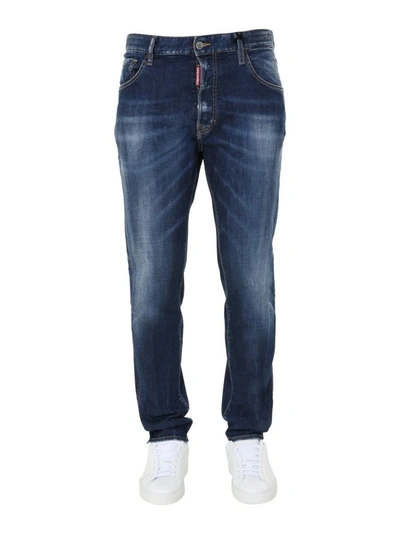 Shop Dsquared2 Men's Blue Cotton Jeans