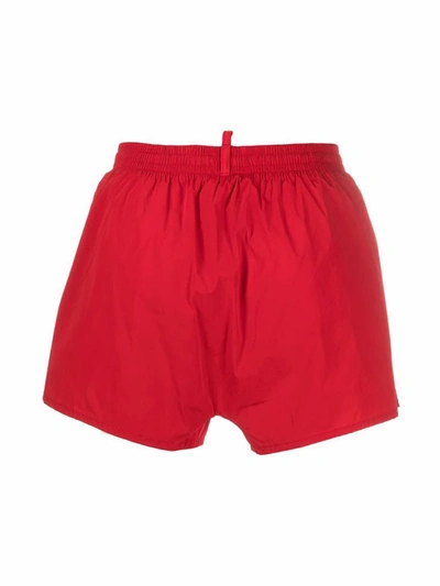 Shop Dsquared2 Men's Red Polyester Trunks